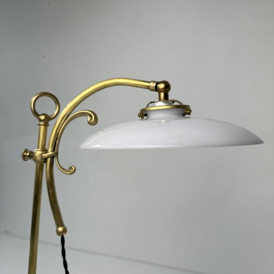 Image 1 of Antieke vintage bureaulamp omhoog en omlaag