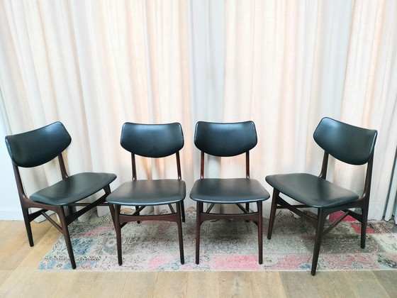 Image 1 of Vintage set of 4 Louis van Teeffelen 'Hamar' dining chairs
