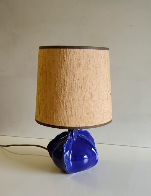 Tim Orr Glazed Blue Porcelain Lamp Base/Sculpture - 70s