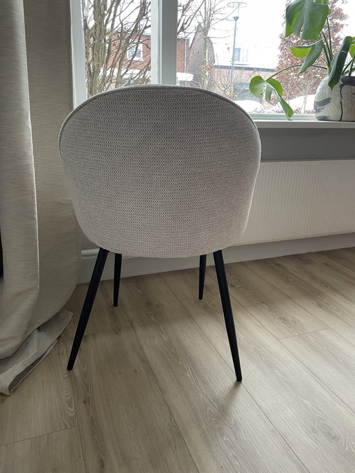 Greige SKLUM eetkamerstoelen KANA set van 4 (nieuw in plastic)