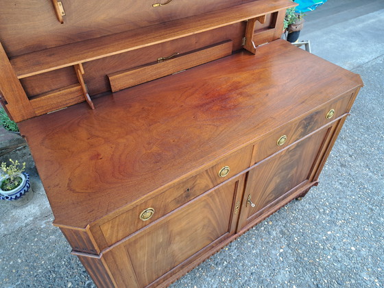 Image 1 of Buffet pliant hollandais ancien, buffet, console murale dim. 135x58cm et 93/144 cm de haut