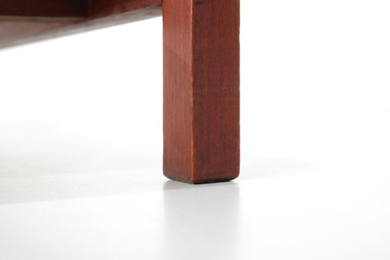 Image 1 of Fauteuil van hout, bekleed met stof, Italië, jaren 60.