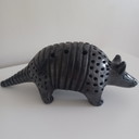 "Ceramica messicana d'epoca - firmata Dona Rosa armadillo - barro negro - Oaxaca"