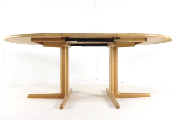 Image 1 of Juul Kristensen for JK mobler oak oval extendable dining table vintage Danish