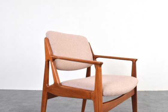 Mid-Century Teak & Wool Ella Armchair by Arne Vodder for Vamo Sønderborg, 1960s. – Wood (photo 8 of 12)