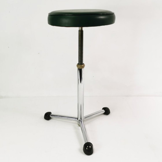 Sgabello industriale Bauhaus, Maquet, Germania, anni '50 – Sgabelli, Metallo, Gomma (photo 2 of 9)