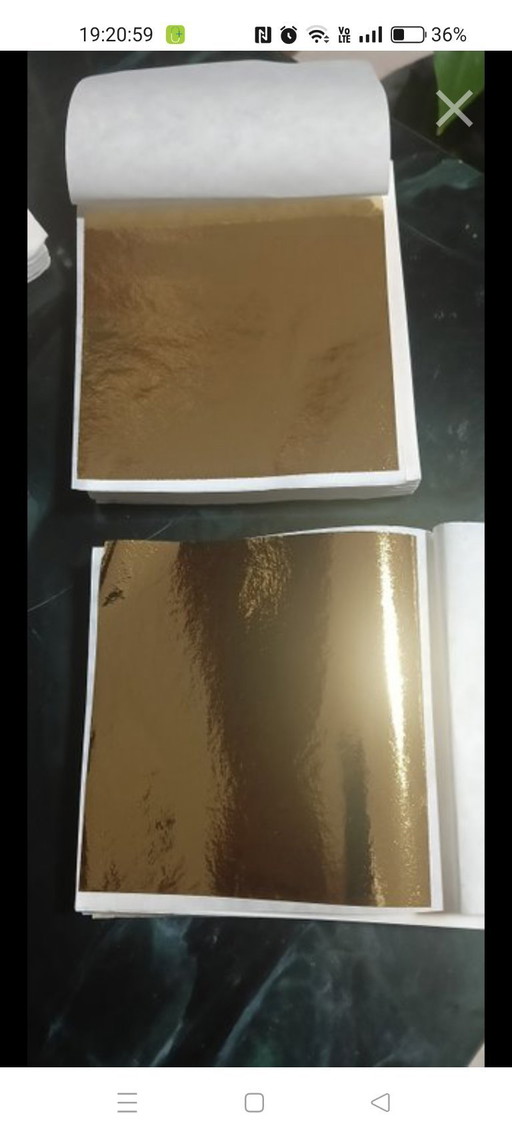 500 unidades de láminas tipo pan de oro