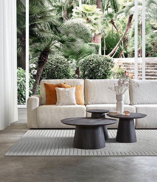 Salontafel d80 acacia zwart