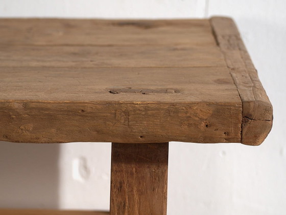 Antieke console tafel in primitieve stijl (ca. 1920) #16, Hout, Bruin, Vintage (foto 45 van 46)