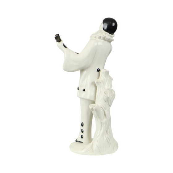 Image 1 of Vintage Pierrot Statue with Lute