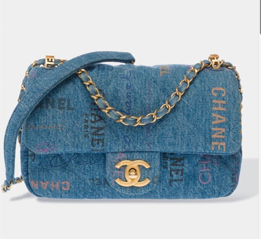 Borsa CHANEL Timeless/Classique in Denim Blu - 103192