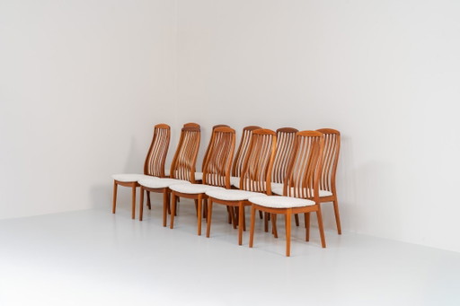 Set van 10 Eetkamerstoelen van Kai Kristiansen voor Schou Andersen (Denemarken, jaren 50) – Wood, Vintage (photo 2 of 11)