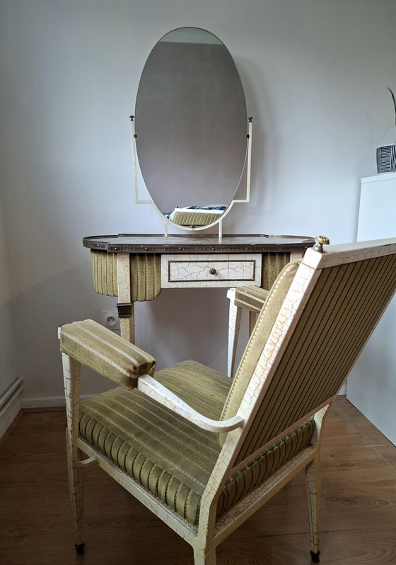 Image 1 of Louis XVI kaptafel en stoel