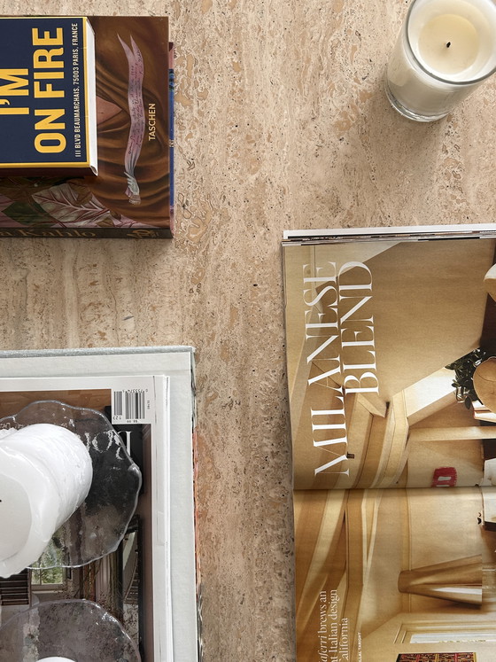 Image 1 of Vintage travertine coffee table, Italy 1980s