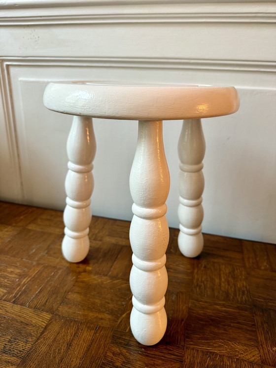 Image 1 of Sgabello treppiede in legno