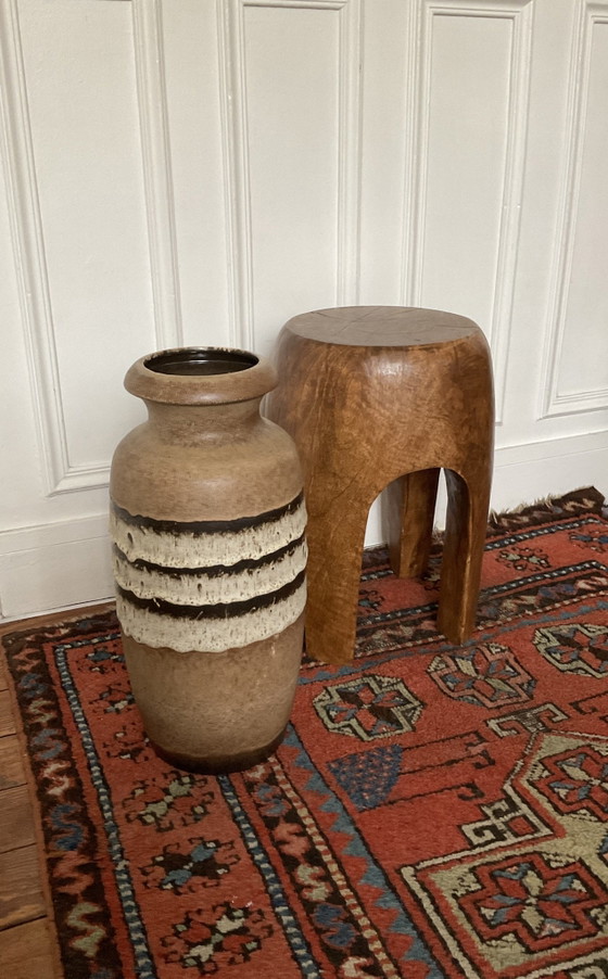 Large ceramic vase West Germany Scheurich 287-45, vintage 70s design ceramic, Black (photo 11 of 14)