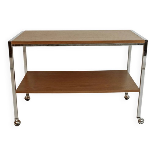 Mobile bar vintage, anni '70 - legno e cromo