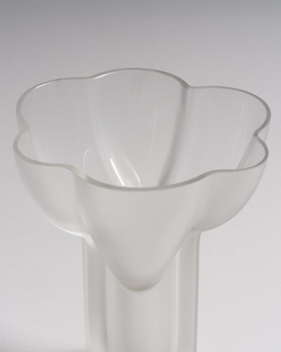 Image 1 of Rare Tapio Wirkkala Rosenthal Sculptural Design Satin Glass Vase Model 470