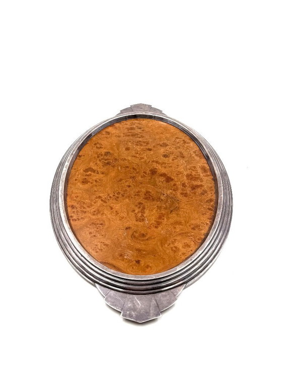 Image 1 of Vassoio Art Déco in radica di legno, Francia anni '30