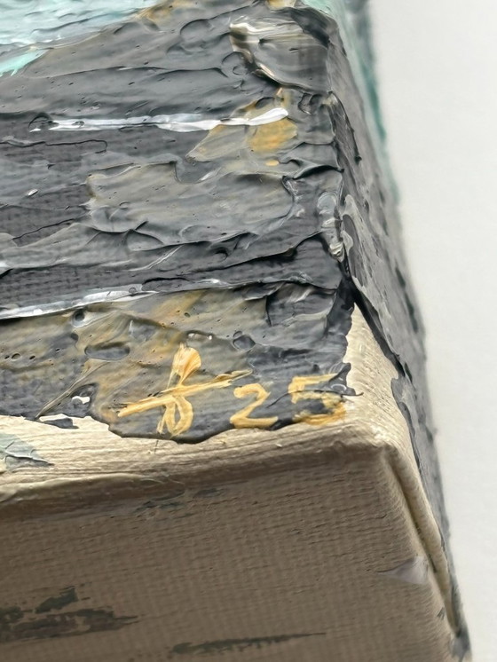 Image 1 of Sky and Stone 1 – modern abstract coastal landscape