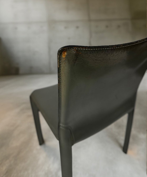 Image 1 of 2x 412 Cab Chair by Mario Bellini for Cassina (1990s)