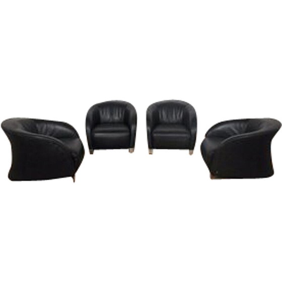 Image 1 of Set of 4 vintage Liz armchairs by Natuzzi, 2000s