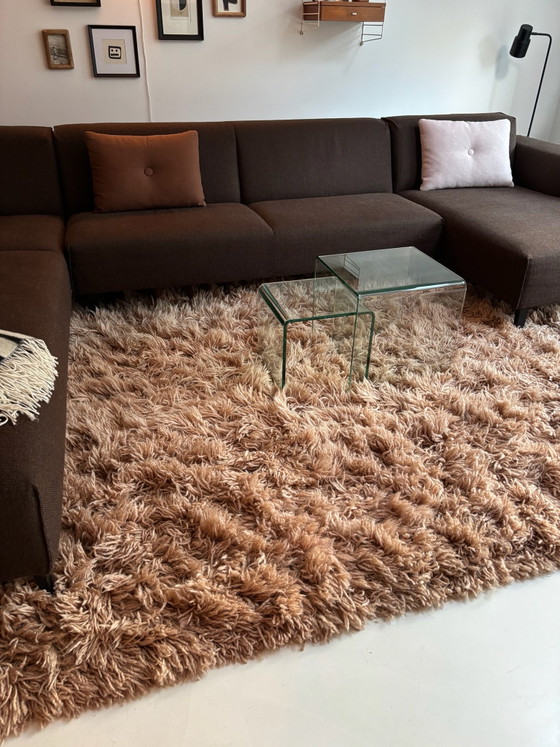 HKLiving Fluffy pink vloerkleed 200x300, Vloerkleden en tapijten, Textiel, Wol, Bruin (foto 2 van 5)