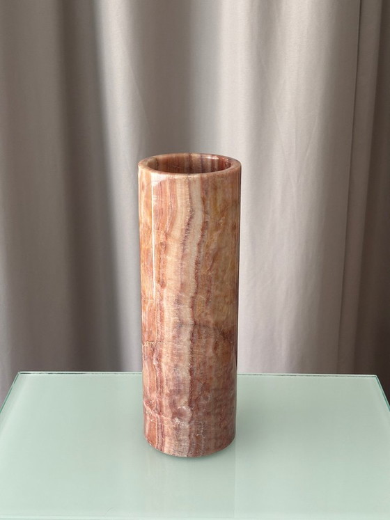 Vase vintage élégant sculpté dans du marbre onyx naturel massif – Marble (photo 4 of 10)