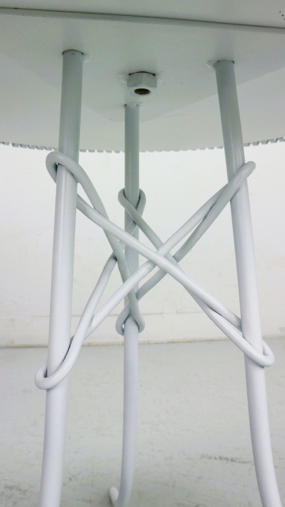 Image 1 of Fioriera d'epoca in metallo bianco e ottone, Francia, anni '60