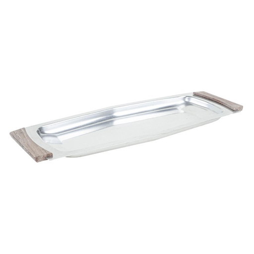 Plateau rectangulaire en acier inoxydable, design danois, années 1970, fabriqué au Danemark