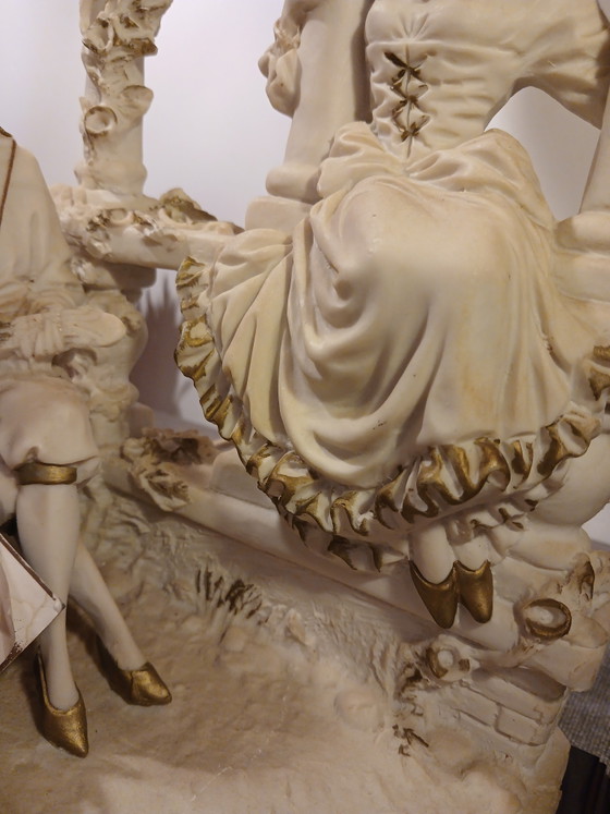 Rare lampe traversante en oxolyte Giuseppe Armani l arte nel mondo Florence 50 cm Capodimonte (photo 13 of 15)