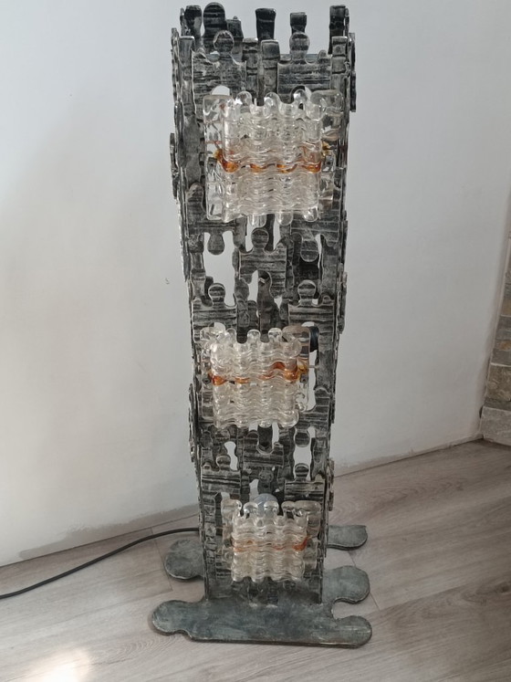 Image 1 of Spectacular brutalist lamppost by Albano Poli for Poliarte, 1970s