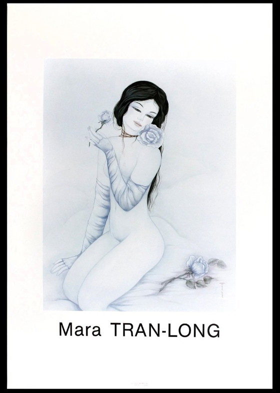 Image 1 of Mara Tran Long: Nu Á La Rose. Offsetlithografie in uitstekende staat. 