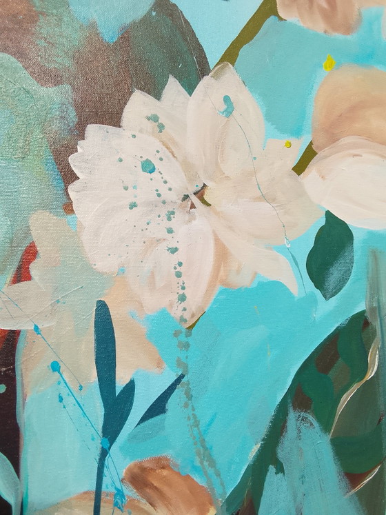 Acrylverfschilderij #Flora 100x100cm – joart, Schilderijen & Tekeningen, Canvas (photo 10 of 15)