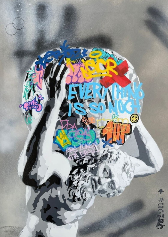 Image 1 of Quiona RIBES - Atlas Farnesio - Framed painting on cardboard