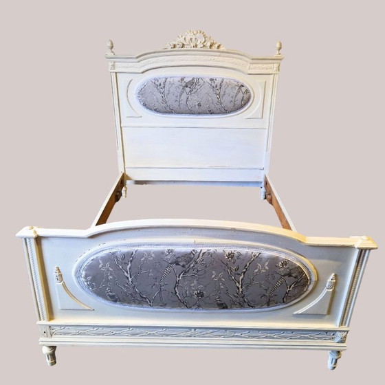 Antiek beukenhouten bed in art nouveau-stijl – Eenpersoonsbedden, Wood (photo 6 of 8)