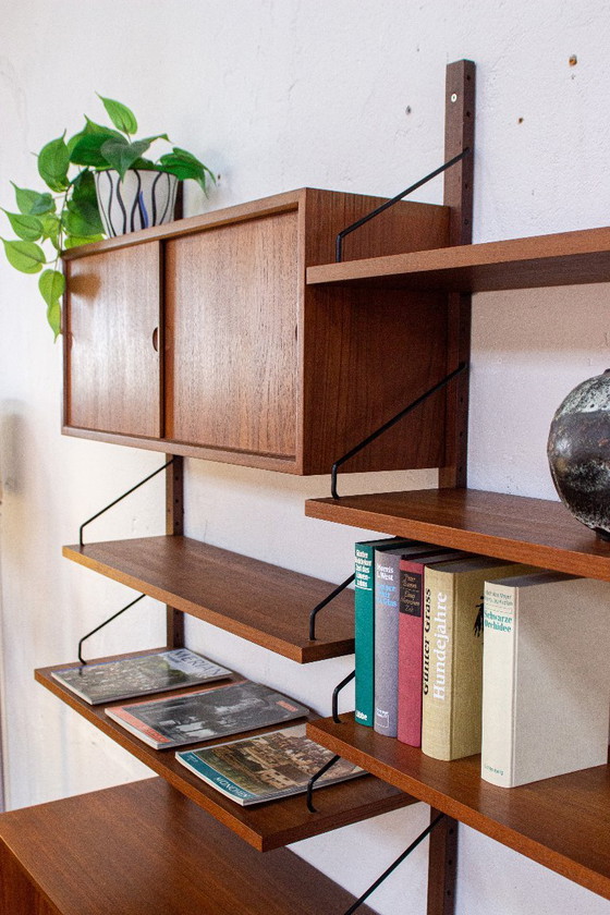 Poul Cadovius Cado Royal wandplank, plankensysteem, dressoir, vintage teakhout, Deens design, mid-century (photo 4 of 25)