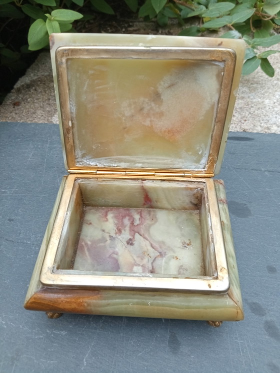 Vintage 60s Italian Onyx Jewelry Box – Decorative Objects, Stone (photo 6 of 9)