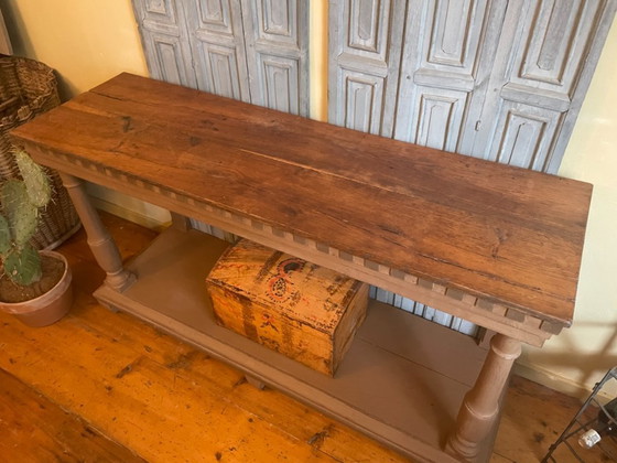 Image 1 of Mesa auxiliar Mesa auxiliar Mesa de pared Doble meseta Antigua