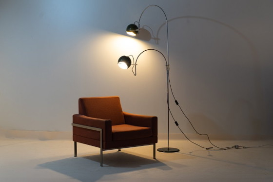 Lampada da terra Mid Century GEPO Double Arc Space Age Eyeball – Lampade da terra, Metal (photo 7 of 16)
