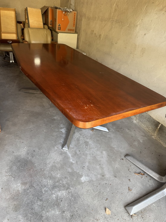 Image 1 of Wilhelm Renz conference table 250 cm with 2 filing modules, Mid - Century, 1970s