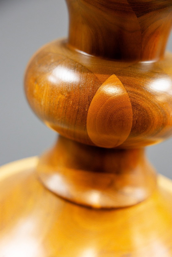 Image 1 of Eames walnut stools, A, B