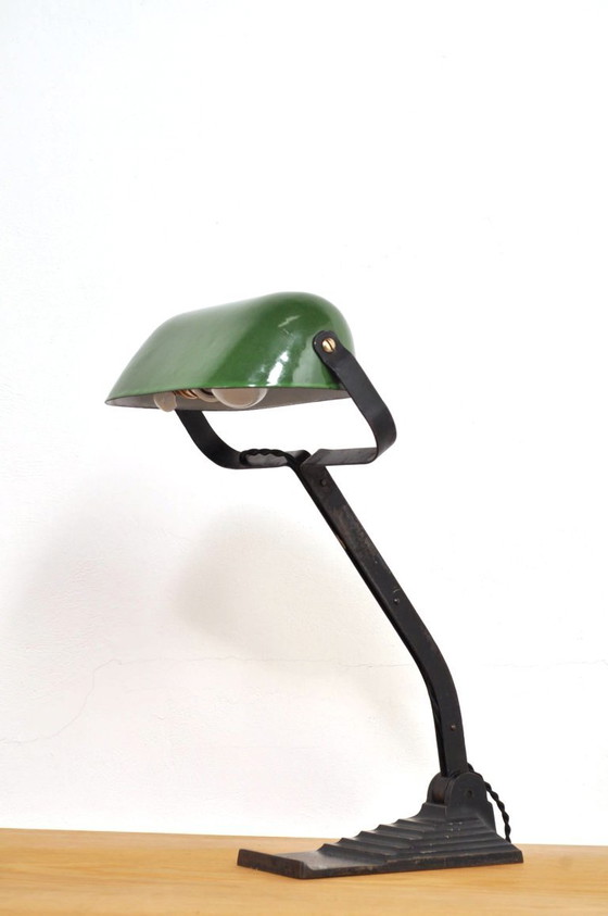 Lampe de notaire Art Déco Erpe, années 1930 – Metal (photo 5 of 12)