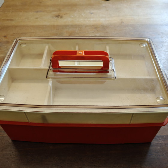 Image 1 of Vintage 1970s DBP Plastics Antwerp organizer box – Belgian space age design