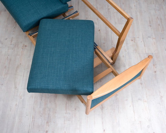 Image 1 of Sofá/diván "Stella" de los años 60, una pieza rara fabricada en madera maciza de haya por Walter Knoll.