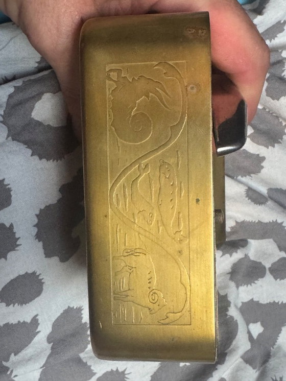 Image 1 of Beautiful heavy oriental brass clock
