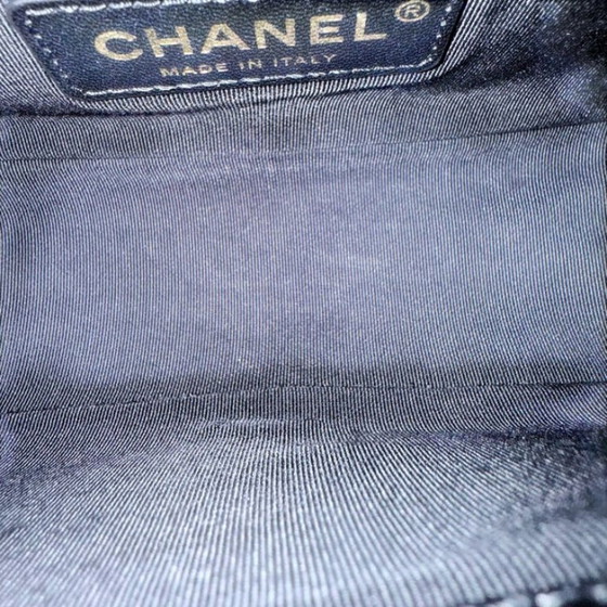 Image 1 of Chanel Boy Small - Caviar 20CM Chevron Black Gold Hardware Series 24