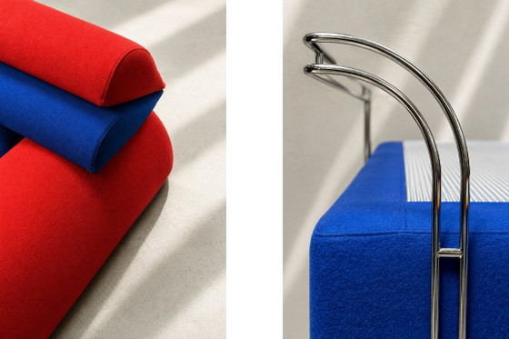 Vintage Mid-Century Danish Modern Memphis Design Sofa Diva Daybed by Gubi Olsen for GUBI, 1984 – Textile (photo 30 of 37)