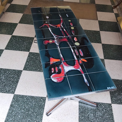 Mesa de centro de cerámica diseñada por Juliette Belarti para Adri Bélgica, 1970