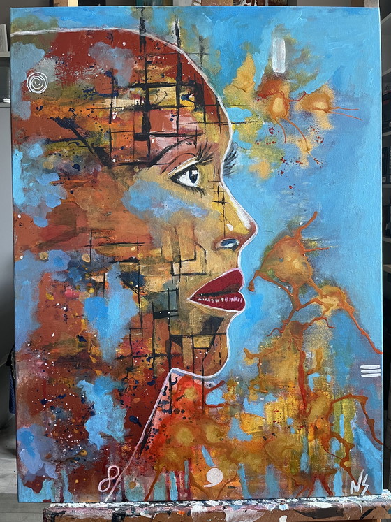 Image 1 of Abstract portrait 60 by 80 cm